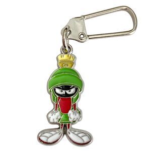 Vintage Marvin the Martian Zipper Pull Purse Bag Charm Warner Bros Looney Tunes